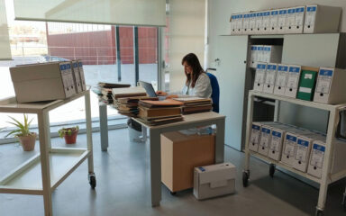 expurgo de cajas que el colegio arquitectos de toledo tiene en el archivo regional