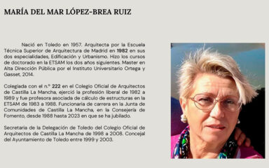 coacmto homenaje a maria del mar lopez brea ruiz arquitecta toledo