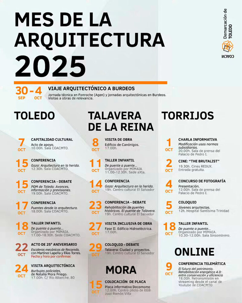 mes de la arquitectura colegio arquitectos toledo coacmto